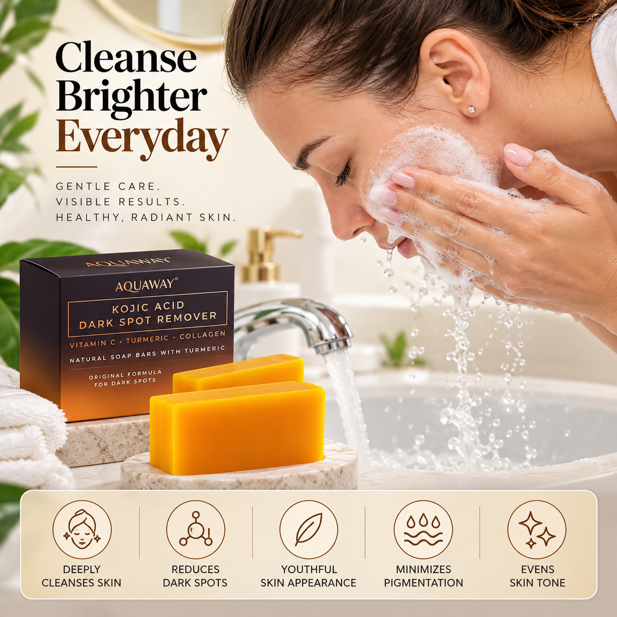 Wholesale Organicl Handmade Shea Butter Skin Face Body Soap Vitamin C Retinol Turmeric Hyaluronic Acid Vitamin E Kojic Acid Soap